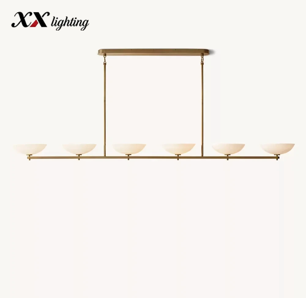 Vernet Linear Chandelier 60 inch - 96", Satin Nickel