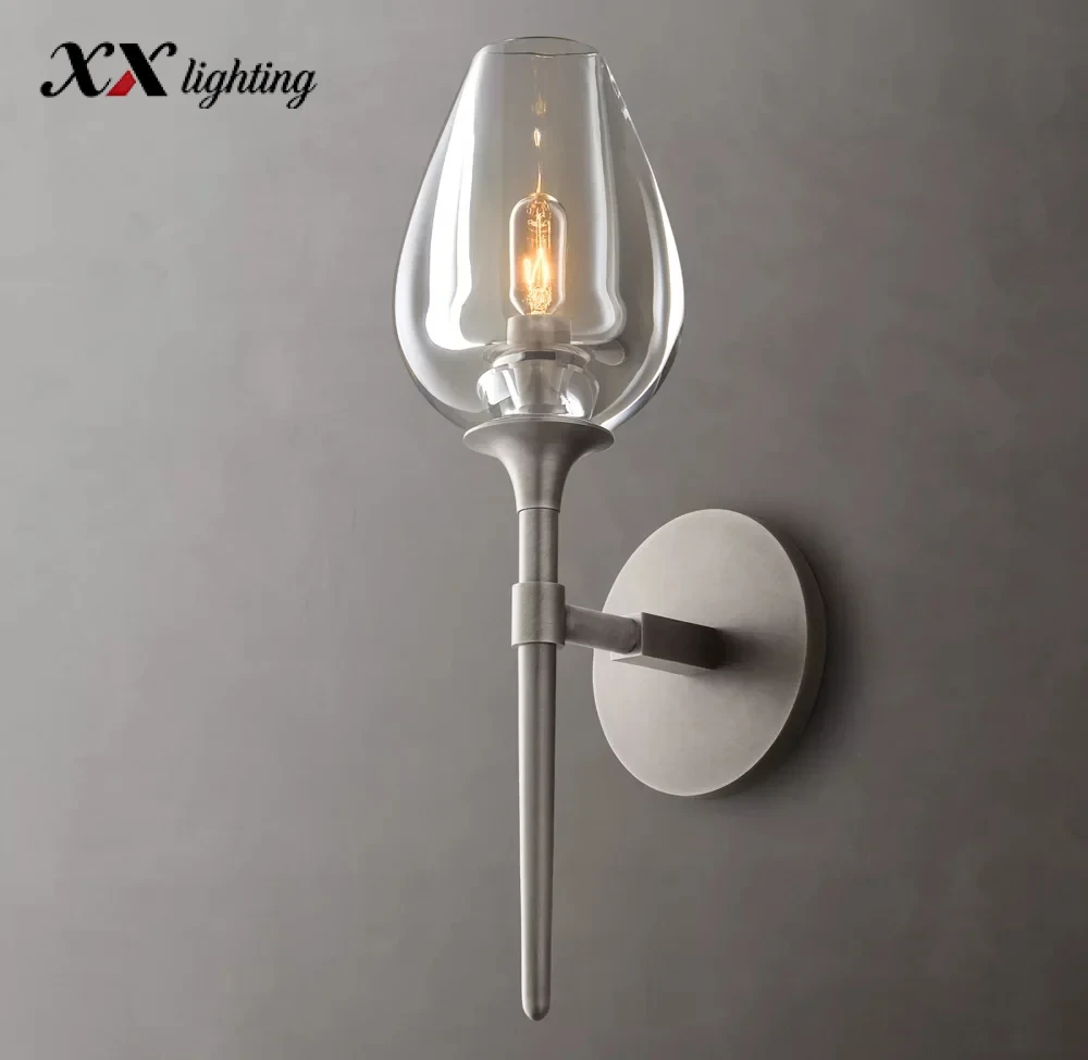 Tulip Single Sconce 5 inch - 5″, Satin Nickel