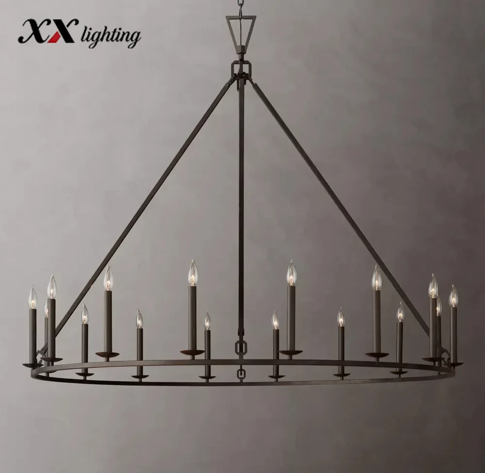 19Th C. English Openwork Round Chandelier 50 inch - 60", Burnished Silver Leaf