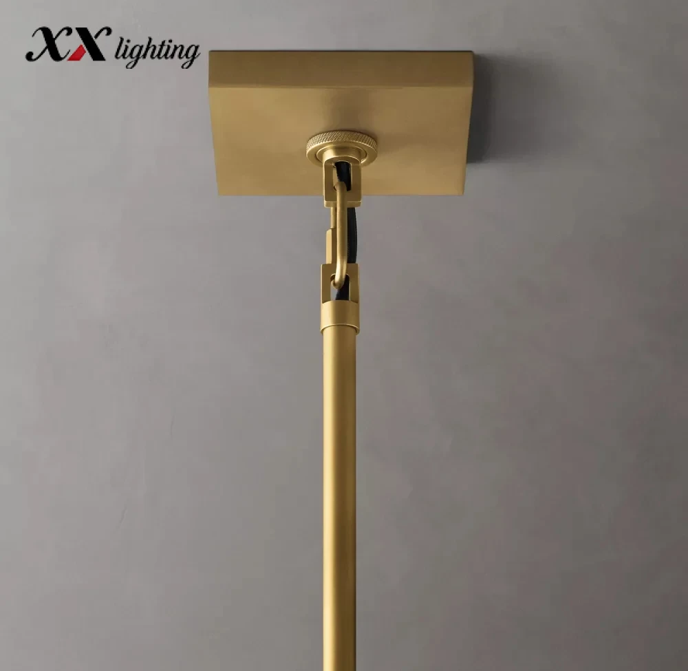 Beckman Pendant 16 inch - 21½″, Lacquered Burnished Brass