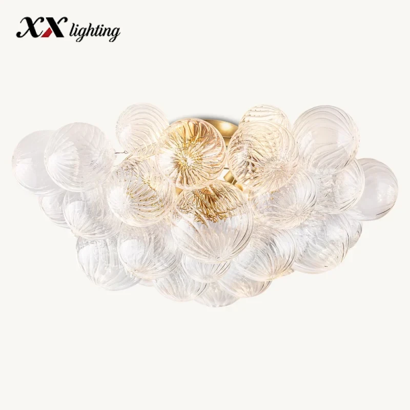 Talia Flushmount - 25¼", Burnished Silver Leaf