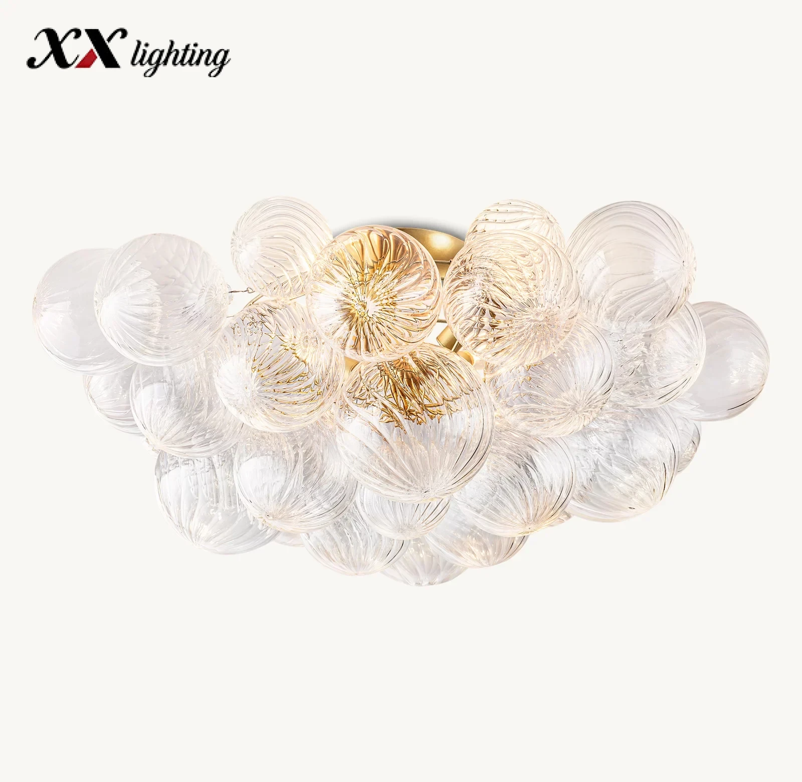 Talia Flushmount - 25¼", Burnished Silver Leaf
