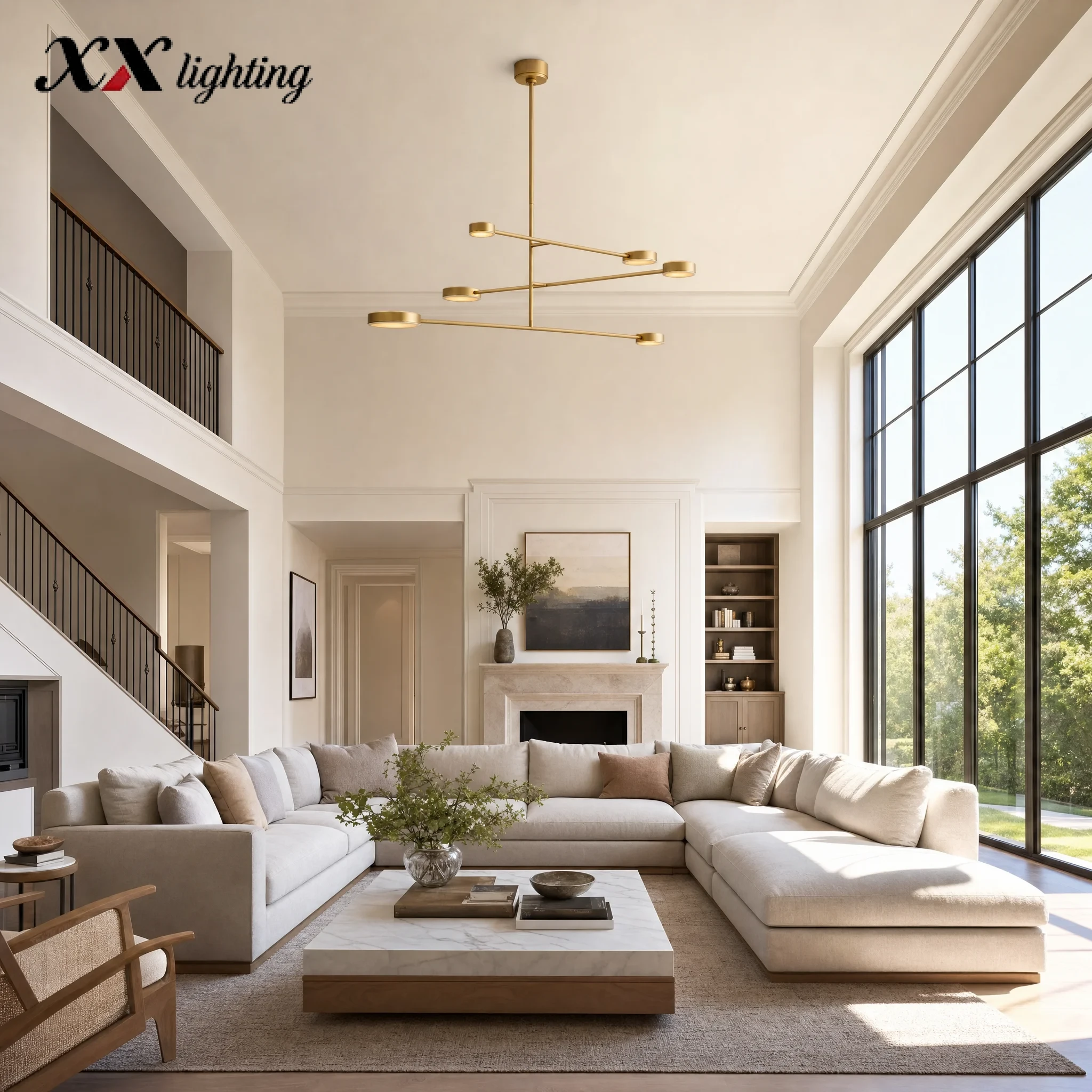 Alexander Mobile Chandelier 36 inch - 46″, Polished Nickel