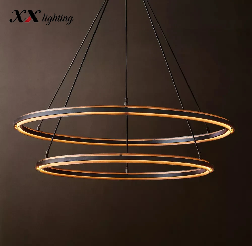 Peralta Two-Tier Round Chandelier 60 inch - 60″, Forged Iron