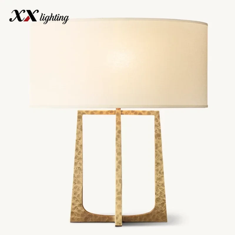 Wright Table Lamp - 10½", Hammered Pewter
