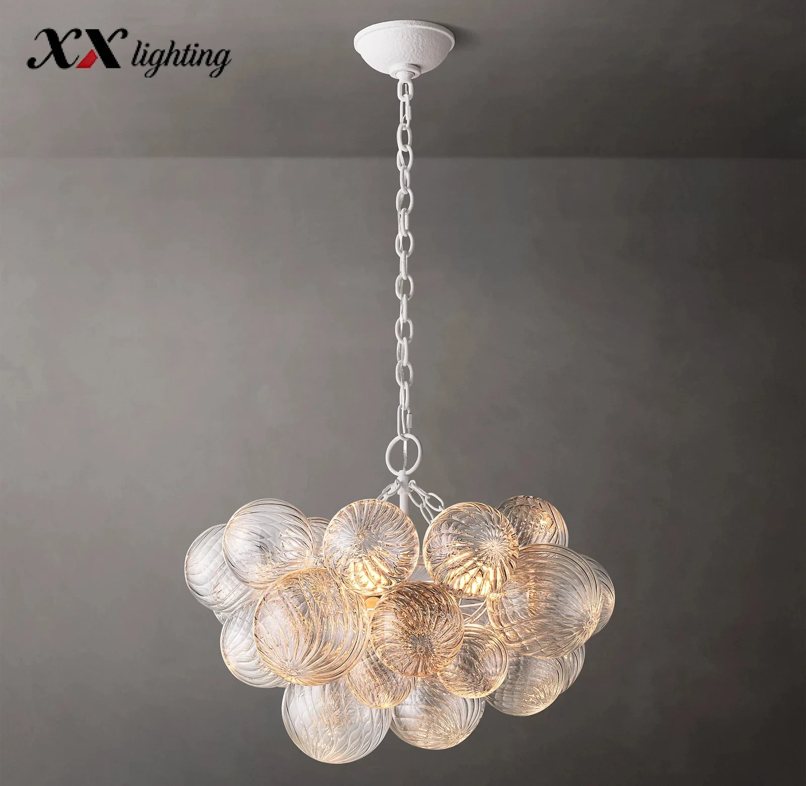 Talia Round Chandelier 24 inch - 24", Plaster