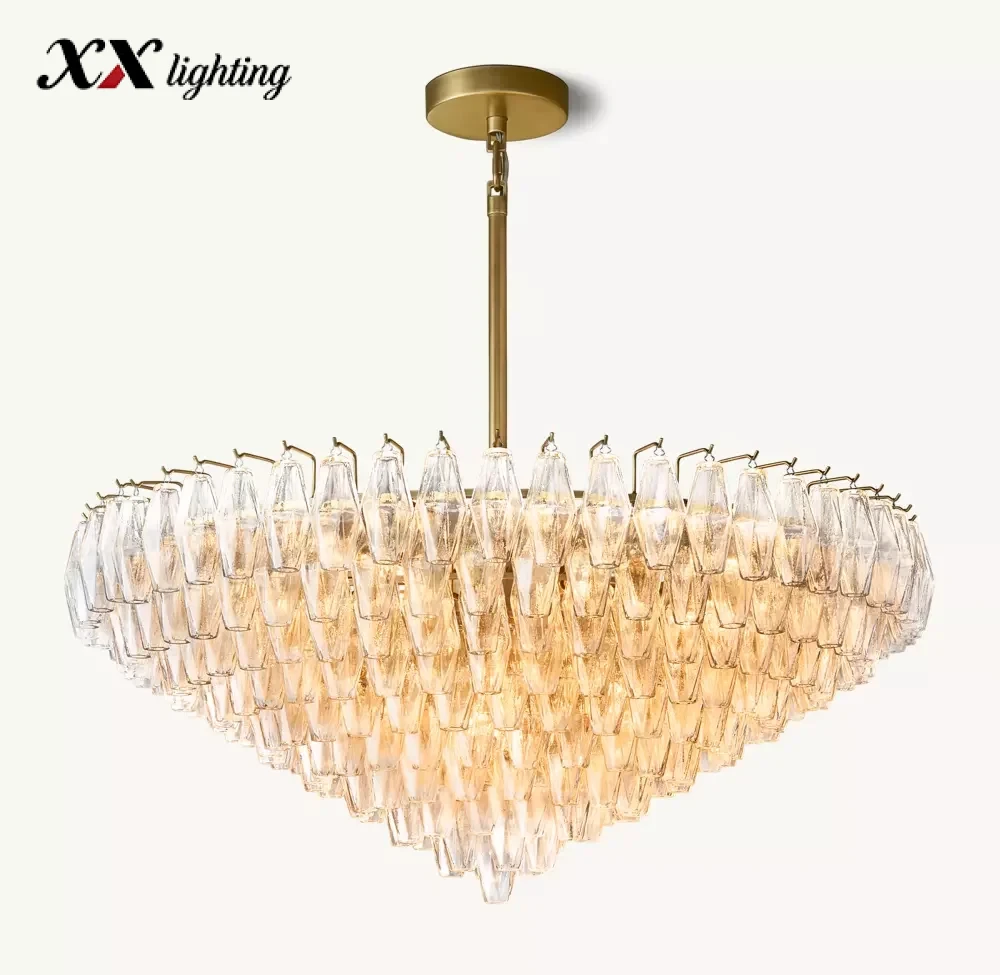 Chiara Clear Glass Tiered Round Chandelier