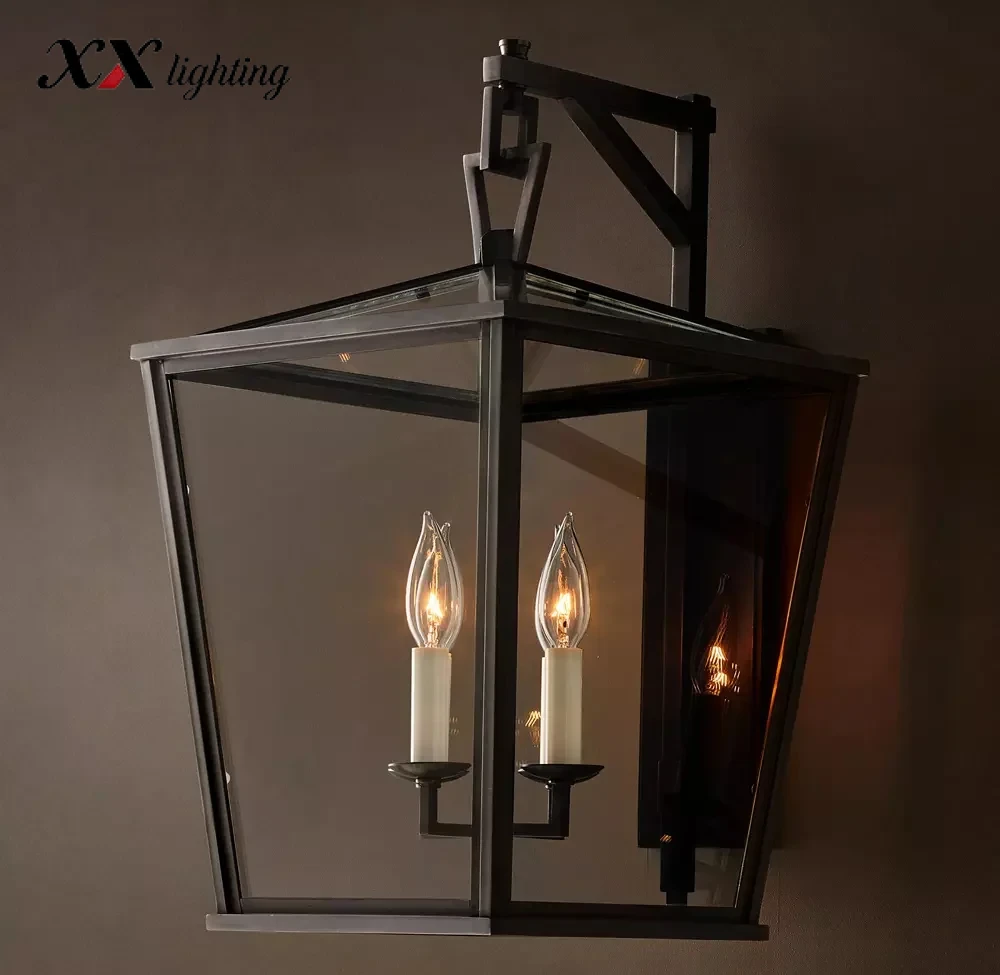19th C. English Openwork Outdoor Sconce - 12½″, Bronze