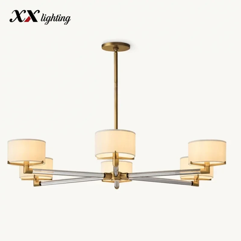 Truman Round Chandelier 36 inch - 48", Polished Nickel
