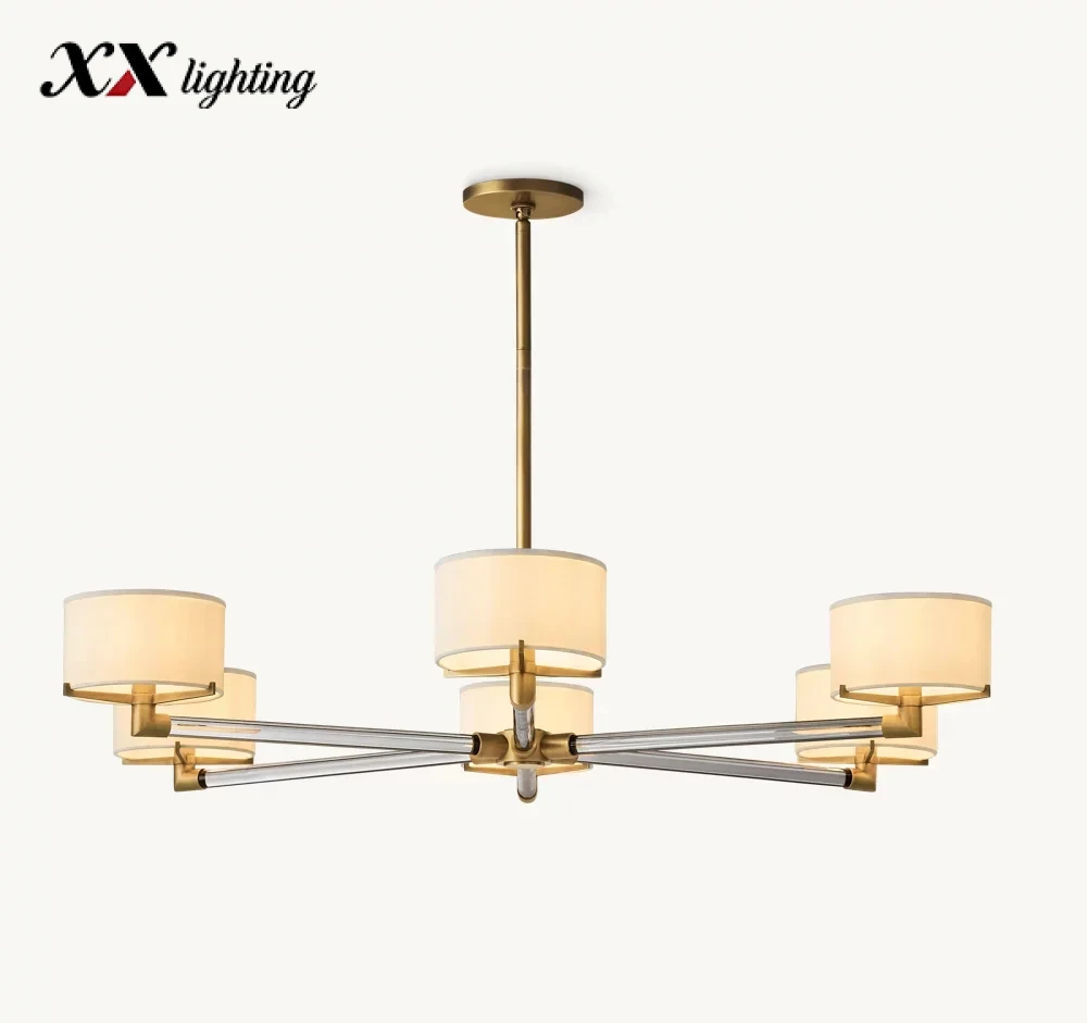 Truman Round Chandelier 36 inch - 48", Polished Nickel