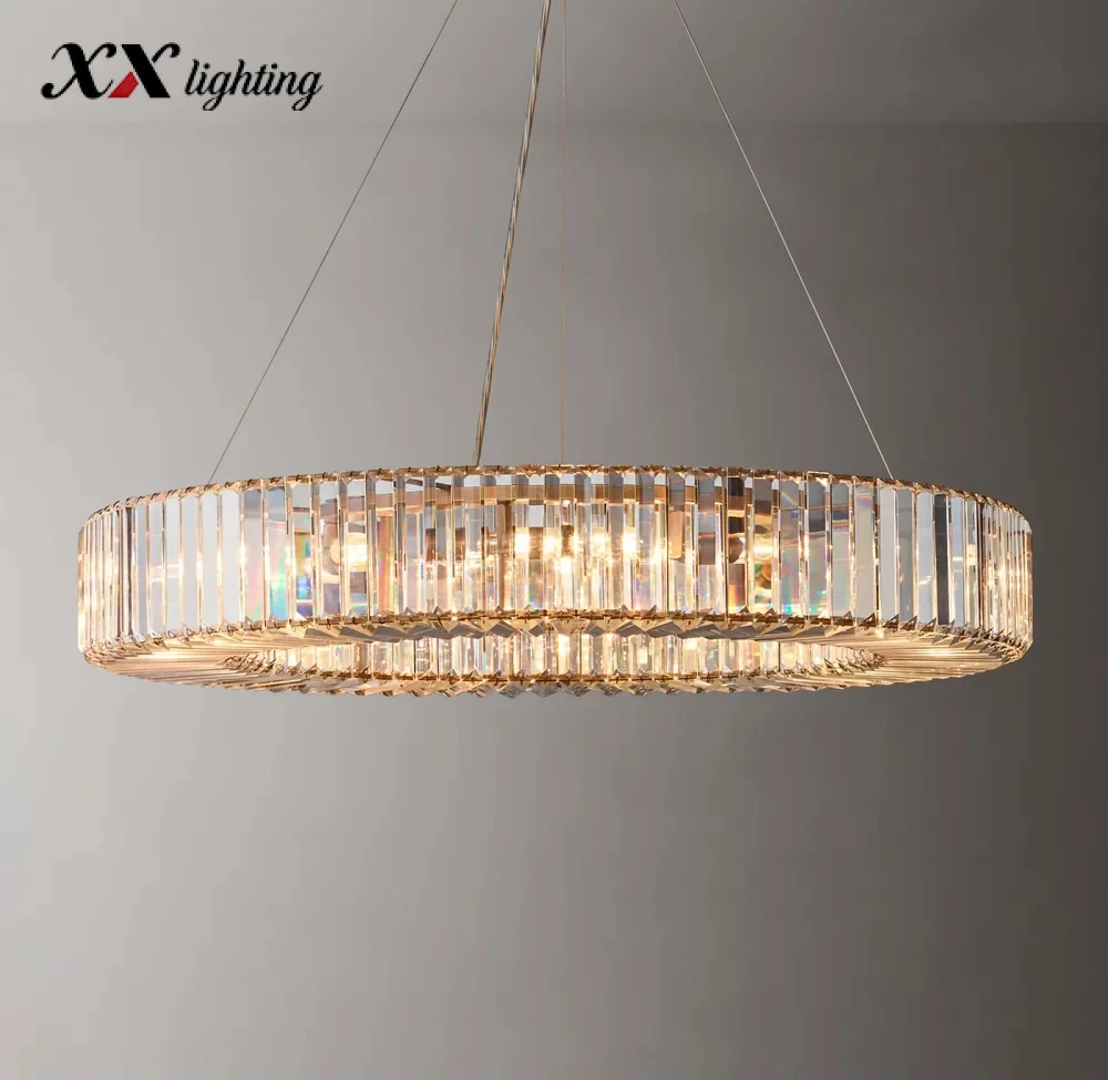 Elliana - Crystal Circle Light Pendant Light 28 inch - Image 3