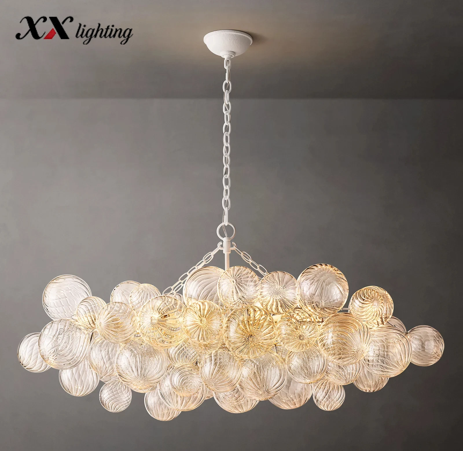 Talia Linear Chandelier 51 inch - 51", Plaster