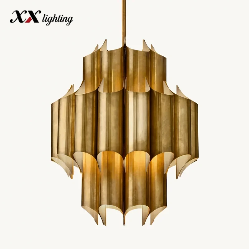 Cathedral Chandelier - 23¾″, Lacquered Burnished Brass