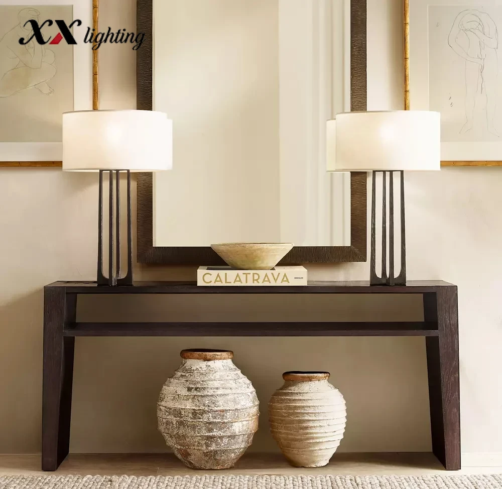 Wright Table Lamp - 31", Hammered Pewter