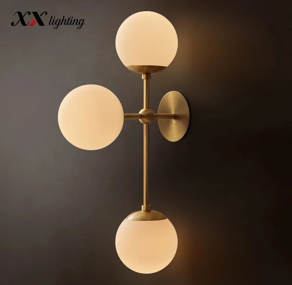 Cirque Triple Sconce 6 inch - 6″, Lacquered Burnished Brass