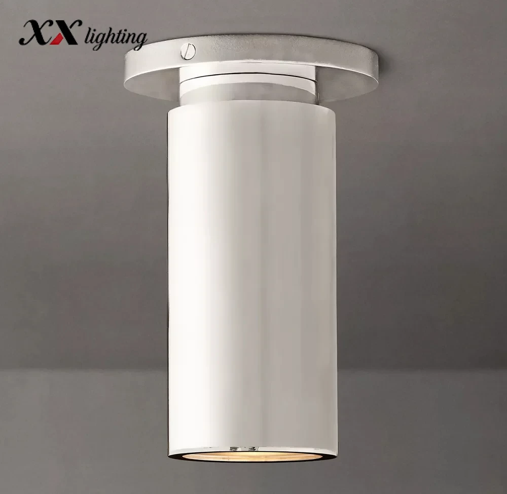 Champeaux Flushmount - 4½″, Satin Nickel
