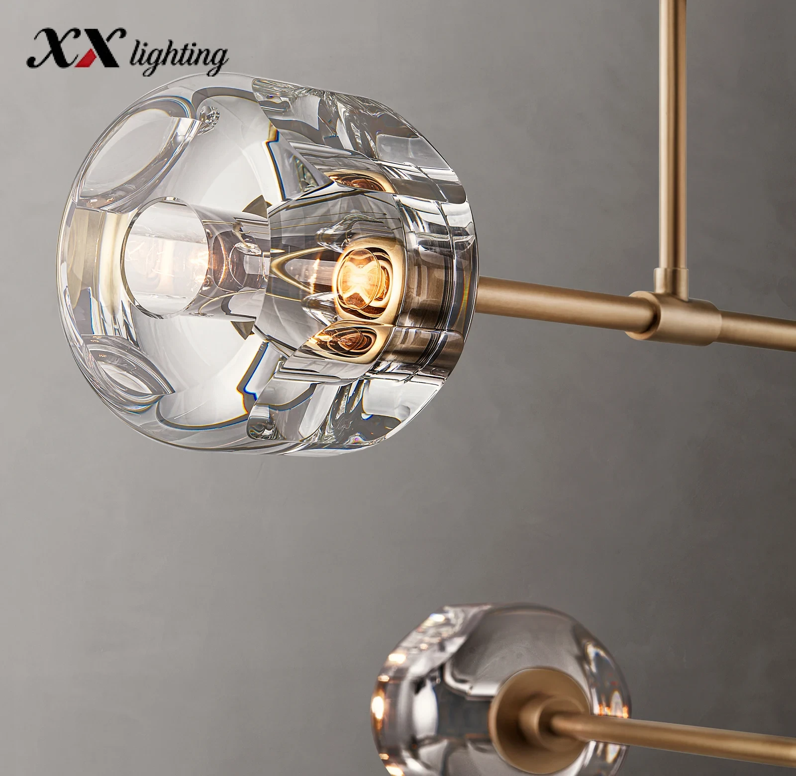 Demaret Mobile Round Chandelier 48 inch - 48″, Polished Nickel