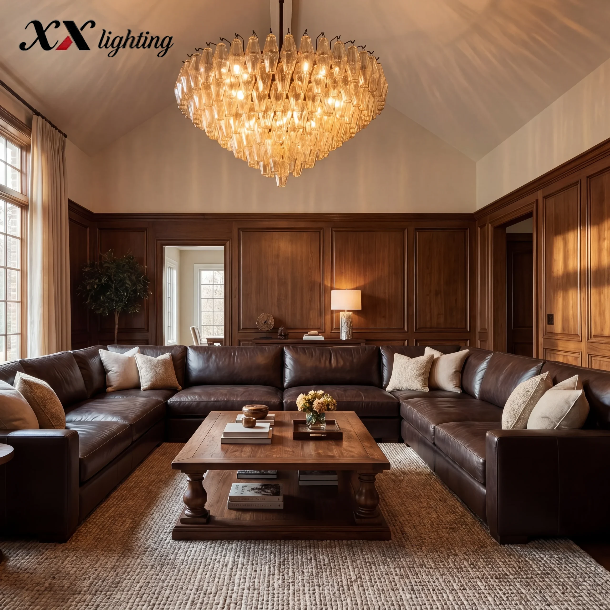 Chiara Clear Glass Tiered Round Chandelier
