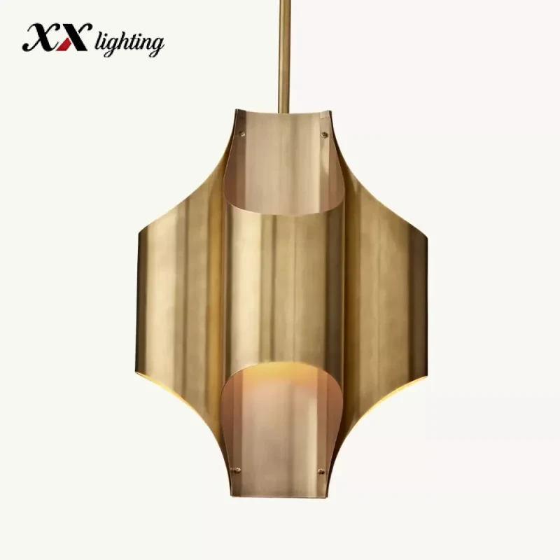 Cathedral Pendant Light 15 inch - 15″, Lacquered Burnished Brass