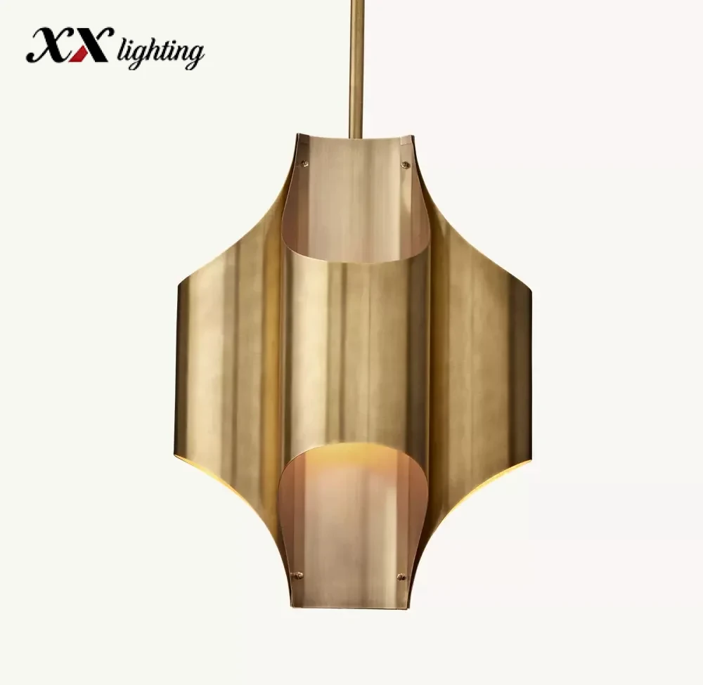 Cathedral Pendant Light 15 inch - 15″, Lacquered Burnished Brass