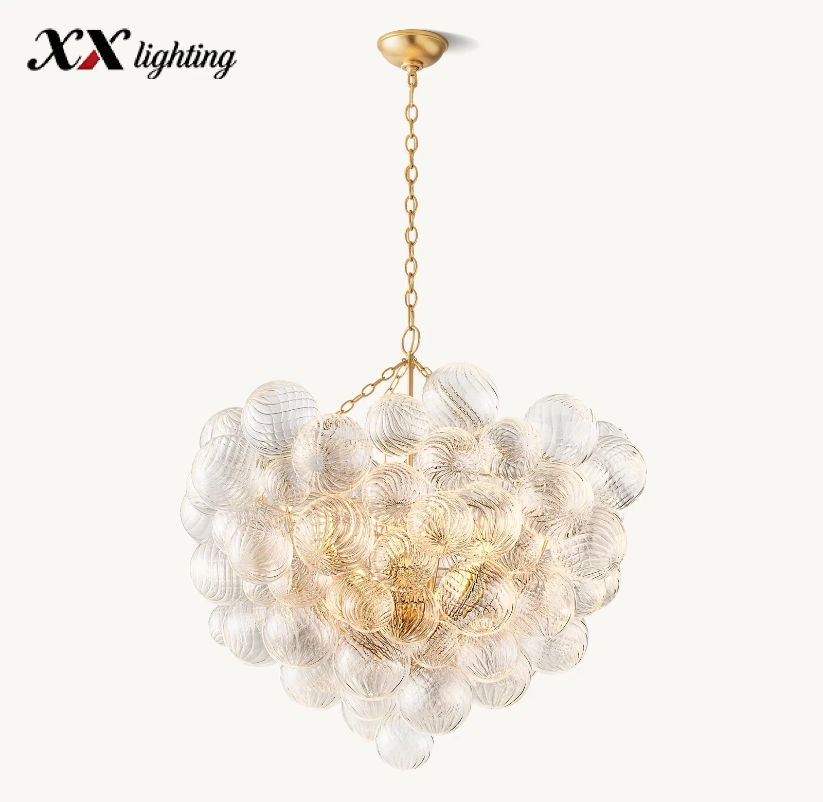 Talia Round Chandelier 24 inch - 37¾", Plaster